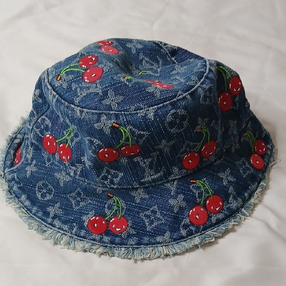 Louis Vuitton Accessories - Louis Vuitton X Murakami Denim Monogram Bucket Hat
